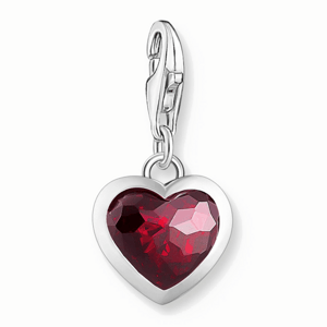 THOMAS SABO strieborný prívesok charm Red stone heart 2094-699-10