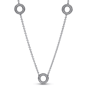 PANDORA náhrdelník Pavé kruhy 393162C01-50