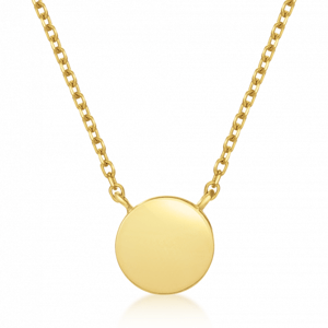 SOFIA zlatý náhrdelník s kruhovou platničkou NB9NBG-0240