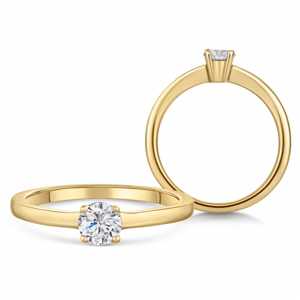 SOFIA DIAMONDS zlatý zásnubný prsteň s diamantom 0,40 ct BDRB90347YG