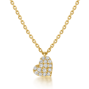 SOFIA DIAMONDS zlatý náhrdelník srdiečko s diamantmi 0,101 ct GEMCS30046-15