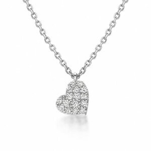SOFIA DIAMONDS zlatý náhrdelník so srdcom a diamantmi 0,101 ct GEMCS30046-12