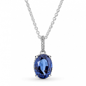 PANDORA náhrdelník s modrým krištáľom 390055C01-45