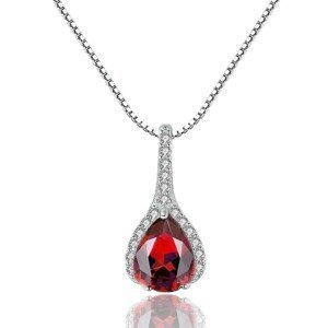 Linda's Jewelry Strieborný náhrdelník Rýdzi Červená Ag 925/1000 INH149