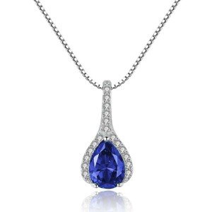 Linda's Jewelry Strieborný náhrdelník Rýdzi Modrá Ag 925/1000 INH150