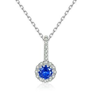 Linda's Jewelry Strieborný náhrdelník Modrý Kvietok Ag 925/1000 INH151