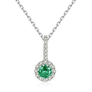 Linda's Jewelry Strieborný náhrdelník Zelený Kvietok Ag 925/1000 INH152