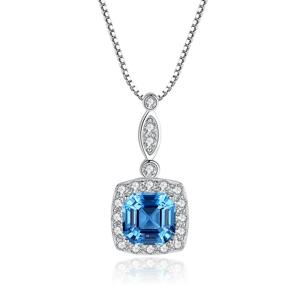 Linda's Jewelry Strieborný náhrdelník Sky Blue Ag 925/1000 INH161