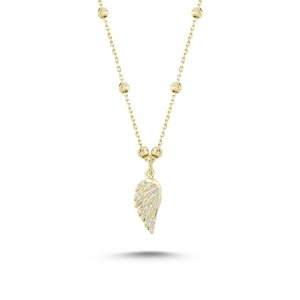 OLIVIE Strieborný náhrdelník anjelské krídla GOLD 1722 Ag 925; ≤2,1 g.