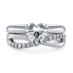 OLIVIE Strieborný prsteň pre zamilovaných 2176 Veľkosť prsteňov: 7 (EÚ: 54-56) Ag 925; ≤4,3 g.