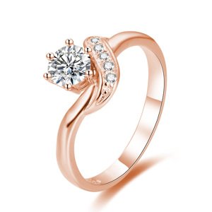 OLIVIE Strieborný zásnubný prsteň ROSE 4334 Veľkosť prsteňov: 6 (EÚ: 51 – 53) Ag 925; ≤2,2 g.